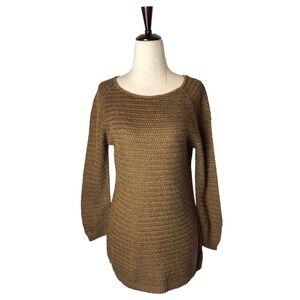 Coincidence & Chance Anthropologie Sweater Women‎ Small Brown Knit Cotton Blend